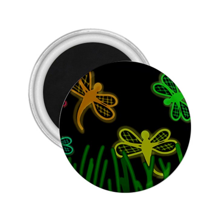 Neon dragonflies 2.25  Magnets