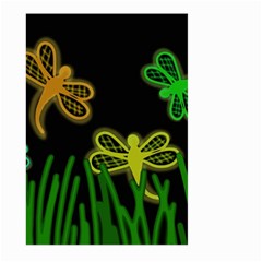 Neon Dragonflies Large Garden Flag (two Sides) by Valentinaart