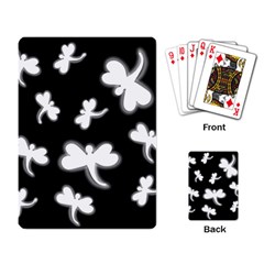 White Dragonflies Playing Card