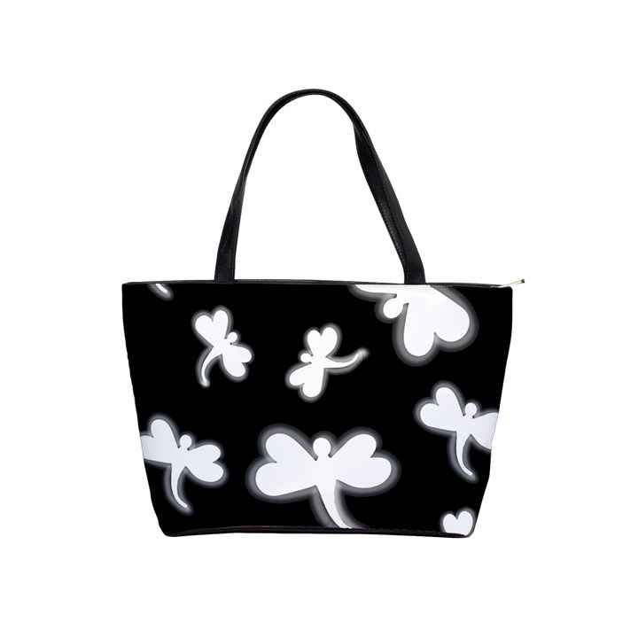 White dragonflies Shoulder Handbags