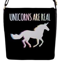 Unicorns Are Real Flap Messenger Bag (s) by TanyaDraws