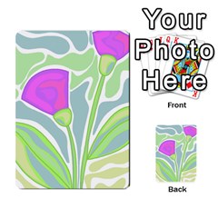 Purple Flowers Multi-purpose Cards (rectangle)  by Valentinaart