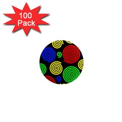 Colorful Hypnoses 1  Mini Magnets (100 Pack)  by Valentinaart