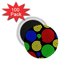 Colorful Hypnoses 1 75  Magnets (100 Pack)  by Valentinaart