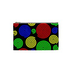 Colorful Hypnoses Cosmetic Bag (small)  by Valentinaart