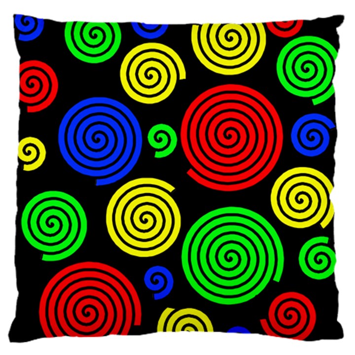 Colorful hypnoses Large Flano Cushion Case (One Side)