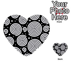 Black And White Hypnoses Multi-purpose Cards (heart) 
