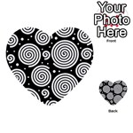 Black and white hypnoses Multi-purpose Cards (Heart)  Back 45