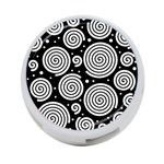 Black and white hypnoses 4-Port USB Hub (Two Sides)  Front