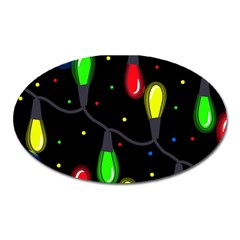 Christmas Light Oval Magnet by Valentinaart