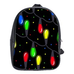 Christmas Light School Bags(large)  by Valentinaart