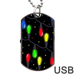 Christmas Light Dog Tag Usb Flash (one Side)