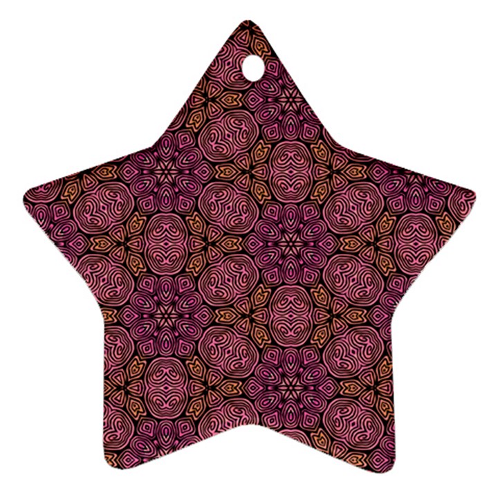 Fuchsia Abstract Shell Pattern Ornament (Star) 