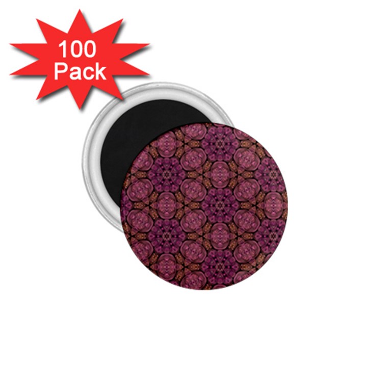 Fuchsia Abstract Shell Pattern 1.75  Magnets (100 pack) 