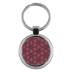 Fuchsia Abstract Shell Pattern Key Chains (round) 