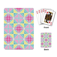 Pastel Block Tiles Pattern Playing Card