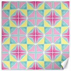 Pastel Block Tiles Pattern Canvas 12  X 12   by TanyaDraws