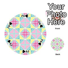 Pastel Block Tiles Pattern Playing Cards 54 (round)  by TanyaDraws