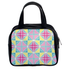 Pastel Block Tiles Pattern Classic Handbags (2 Sides) by TanyaDraws