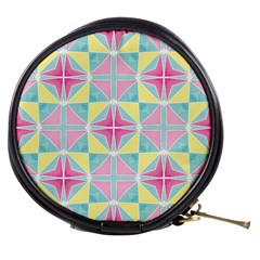 Pastel Block Tiles Pattern Mini Makeup Bags
