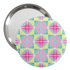 Pastel Block Tiles Pattern 3  Handbag Mirrors by TanyaDraws