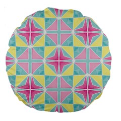 Pastel Block Tiles Pattern Large 18  Premium Round Cushions by TanyaDraws