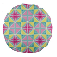 Pastel Block Tiles Pattern Large 18  Premium Flano Round Cushions by TanyaDraws