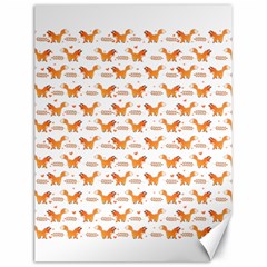 Fox And Laurel Pattern Canvas 18  X 24   by TanyaDraws