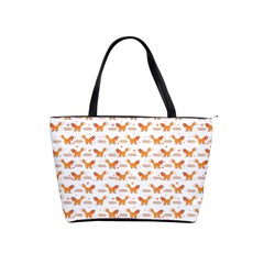 Fox And Laurel Pattern Shoulder Handbags by TanyaDraws