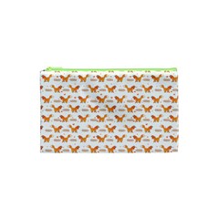 Fox And Laurel Pattern Cosmetic Bag (xs) by TanyaDraws