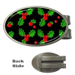 Christmas berries pattern  Money Clips (Oval)  Front