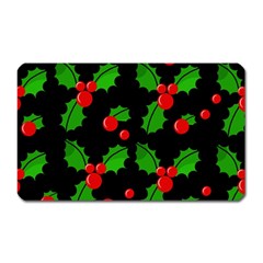 Christmas Berries Pattern  Magnet (rectangular) by Valentinaart