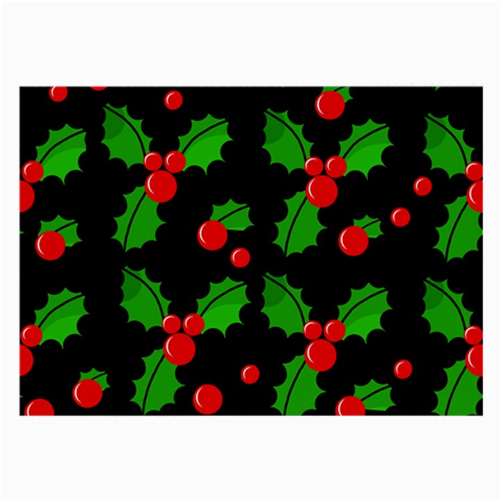 Christmas berries pattern  Large Glasses Cloth