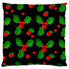 Christmas Berries Pattern  Standard Flano Cushion Case (one Side) by Valentinaart