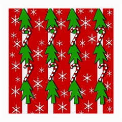 Christmas Tree Pattern - Red Medium Glasses Cloth (2-side)