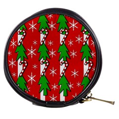 Christmas Tree Pattern - Red Mini Makeup Bags