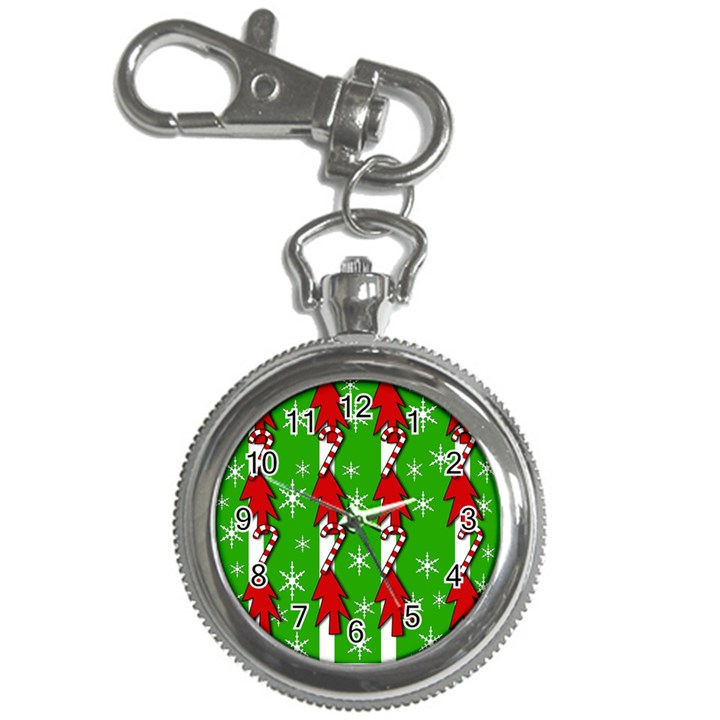 Christmas pattern - green Key Chain Watches