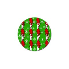 Christmas Pattern - Green Golf Ball Marker (4 Pack)