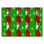 Christmas pattern - green Large Glasses Cloth Front