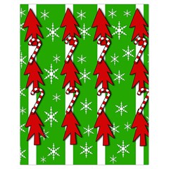 Christmas Pattern - Green Drawstring Bag (small) by Valentinaart