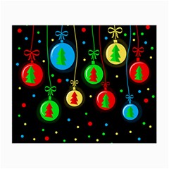 Christmas Balls Small Glasses Cloth by Valentinaart