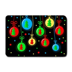 Christmas Balls Small Doormat  by Valentinaart