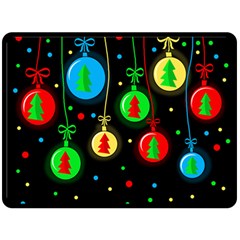 Christmas Balls Fleece Blanket (large)  by Valentinaart