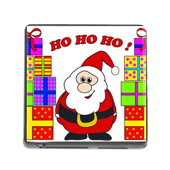 Santa Claus pattern - transparent Memory Card Reader (Square)