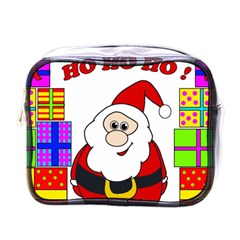 Santa Claus Pattern - Transparent Mini Toiletries Bags by Valentinaart