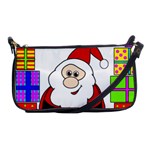Santa Claus pattern - transparent Shoulder Clutch Bags Front