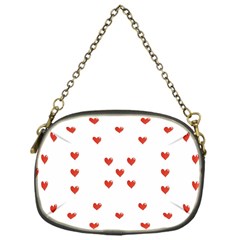 Cute Hearts Motif Pattern Chain Purses (one Side)  by dflcprints