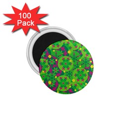 Christmas Decor - Green 1 75  Magnets (100 Pack)  by Valentinaart