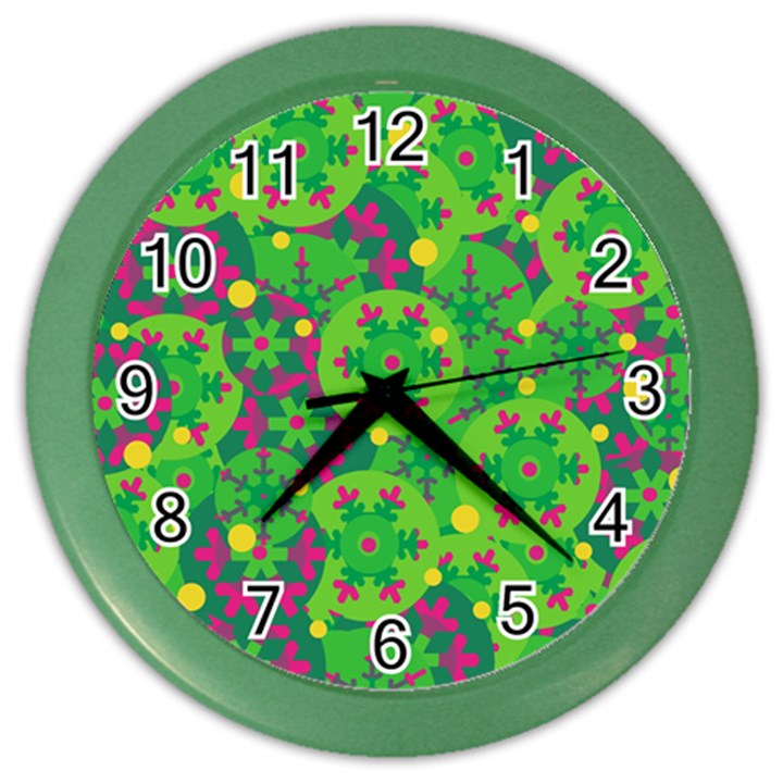 Christmas decor - green Color Wall Clocks
