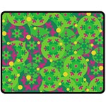 Christmas decor - green Fleece Blanket (Medium)  60 x50  Blanket Front